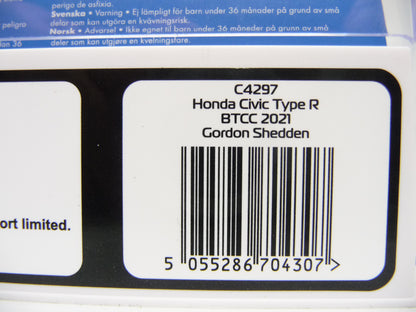 Scalextric -  C4297 Honda Civic Type R BTCC 2021 Golden Shedden slot car also suits Carrera