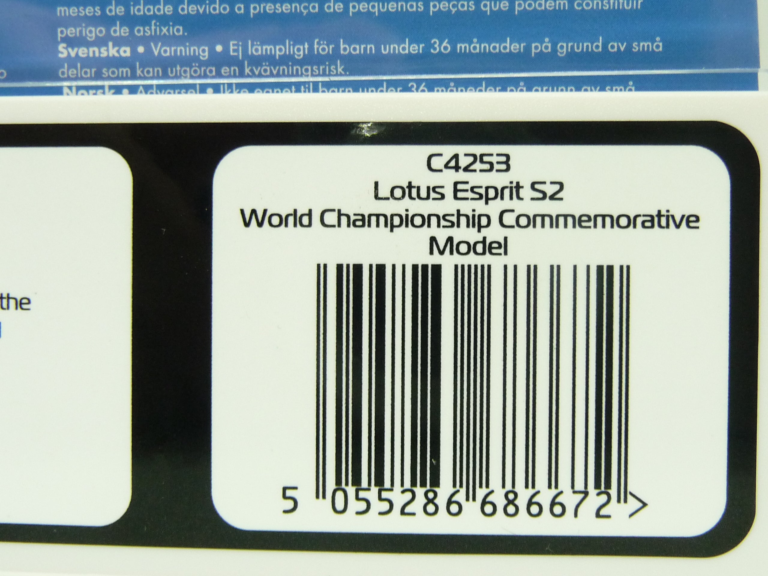 Scalextric - C4253 Lotus Esprite S2 World Championship Commemorative slot car also suits Carrera
