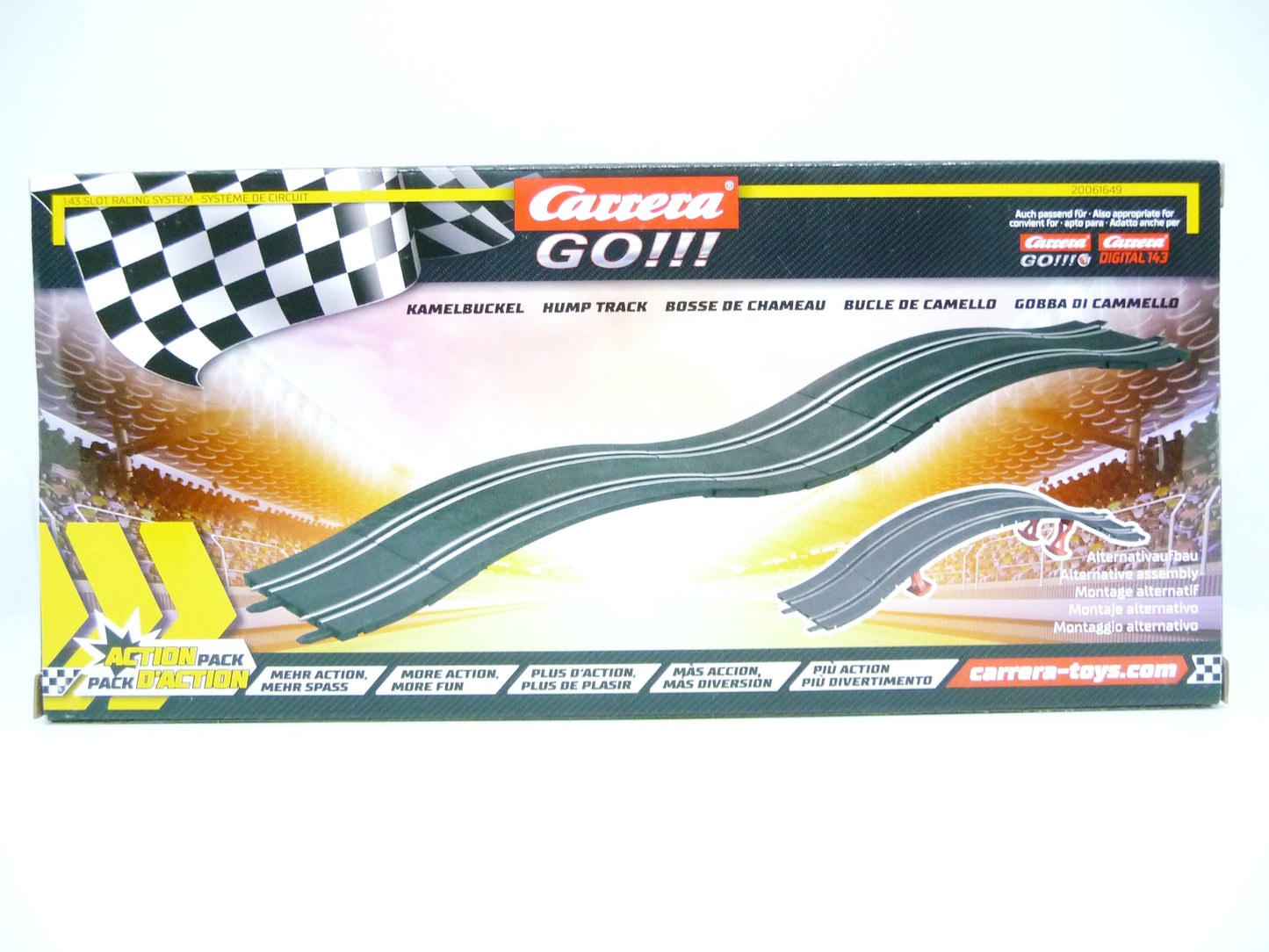 Carrera -  GO!!! - 1:43 Racing Track Expansion - Bridge & Hump Set