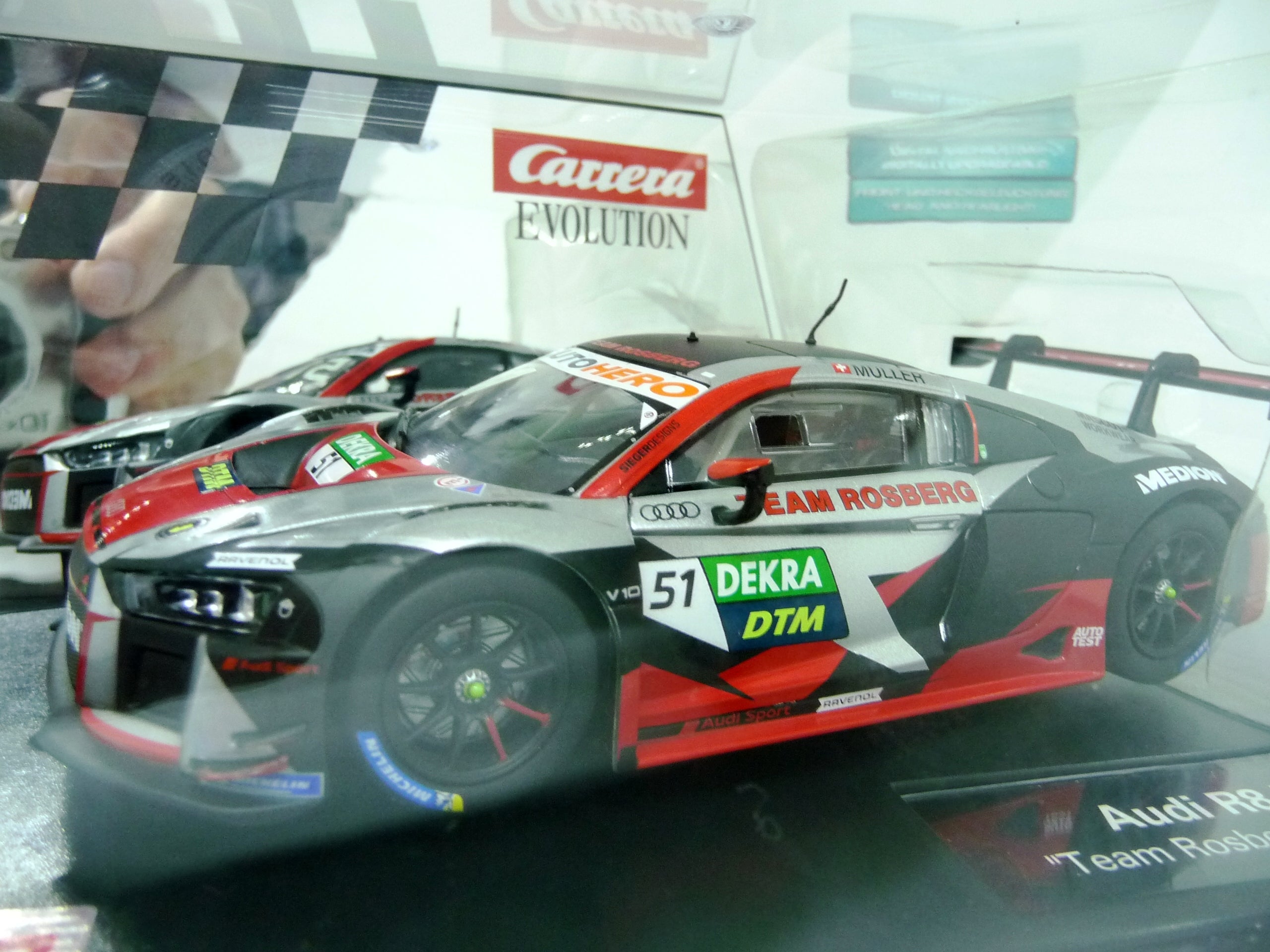Carrera - Evolution 1:32 - Audi R8 Lms Gt3 Team Rosberg No.51 DTM 2021 - Slot Car Also Suits Scalextric