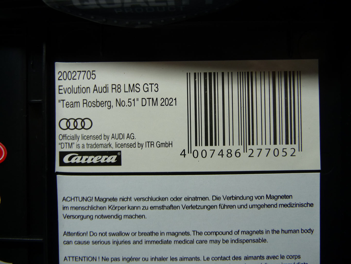 Carrera -  Evolution 1:32 - Audi R8 Lms Gt3 Team Rosberg No.51 DTM 2021 - Slot Car Also Suits Scalextric