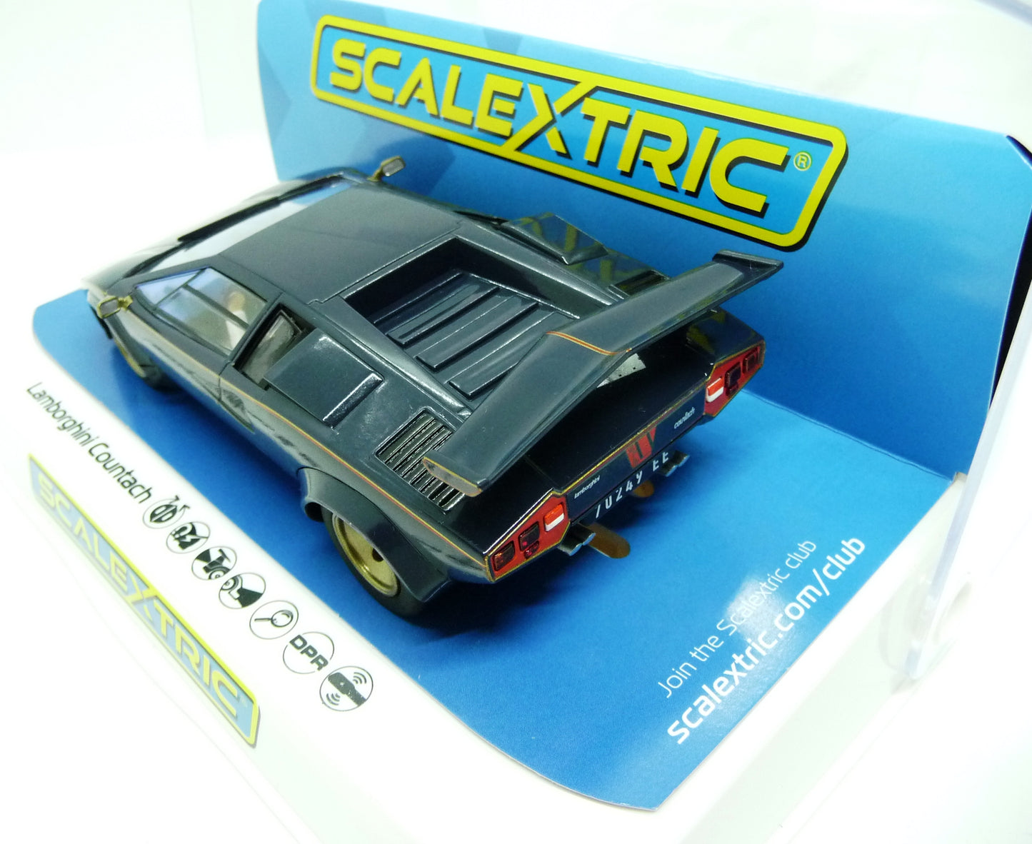 Scalextric -  C4411 Lamborghini Countach - Blue+ Gold
