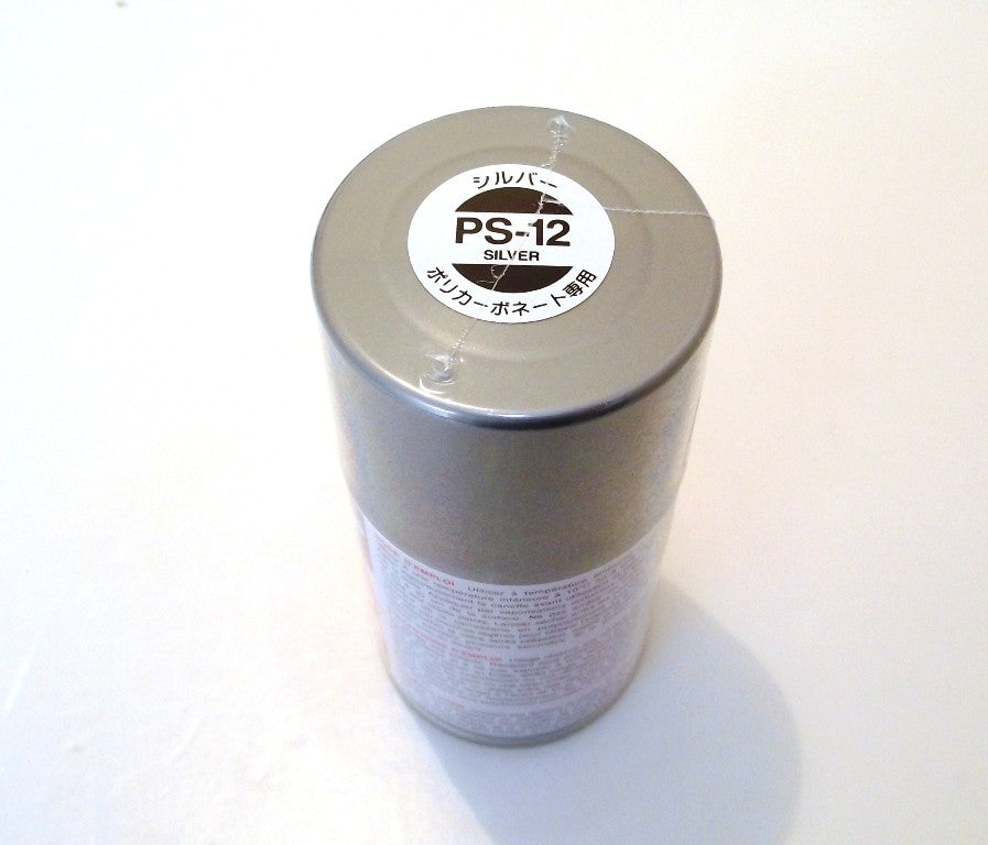 PS-12   TAMIYA POLYCARBONATE SPRAY PAINT SILVER