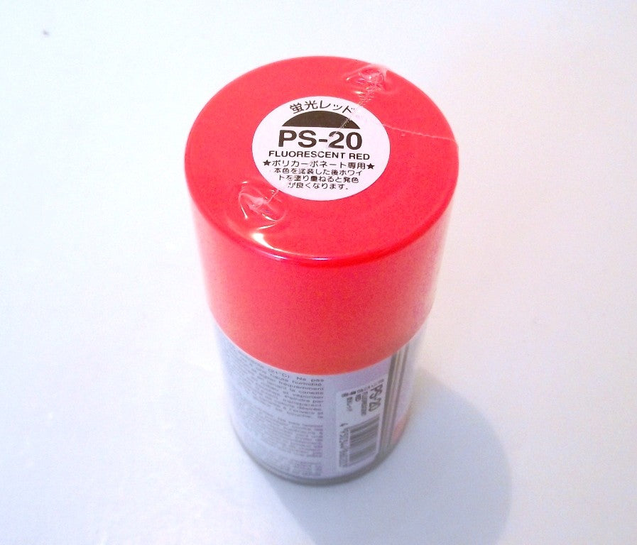 PS-20   TAMIYA POLYCARBONATE SPRAY PAINT FLOURO RED
