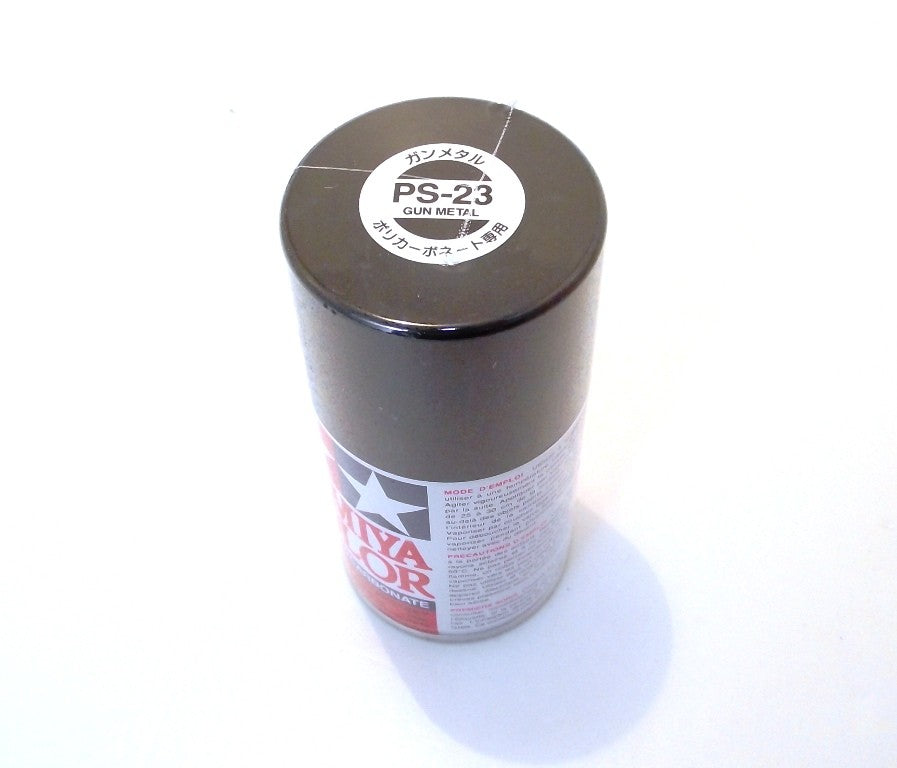 PS-23   TAMIYA POLYCARBONATE SPRAY PAINT  GUN METAL
