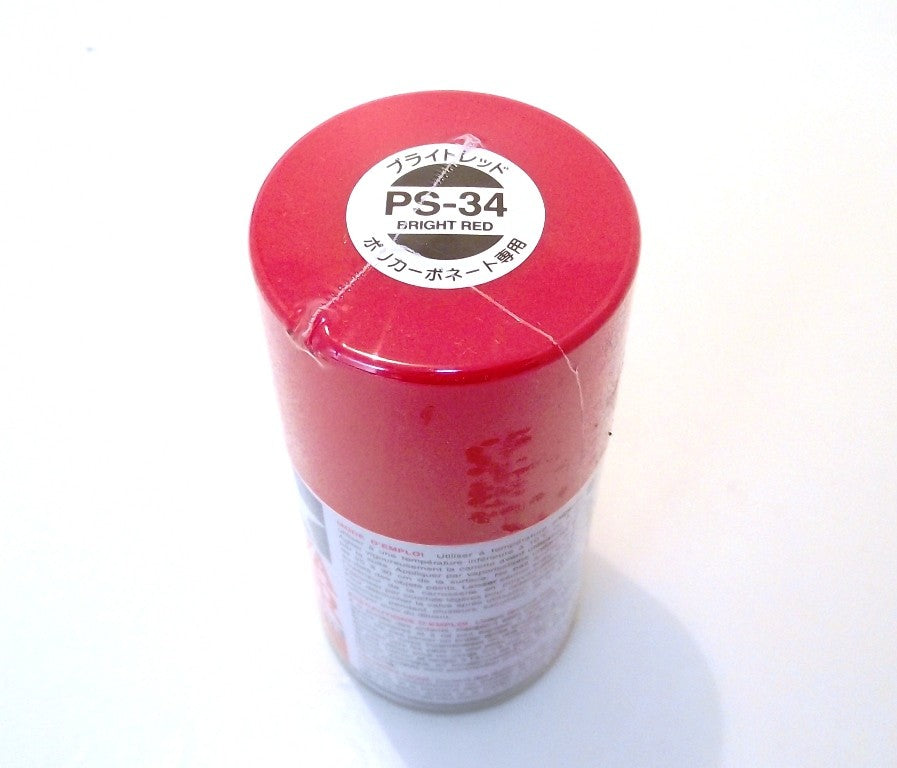 PS-34   TAMIYA POLYCARBONATE SPRAY PAINT BRIGHT RED