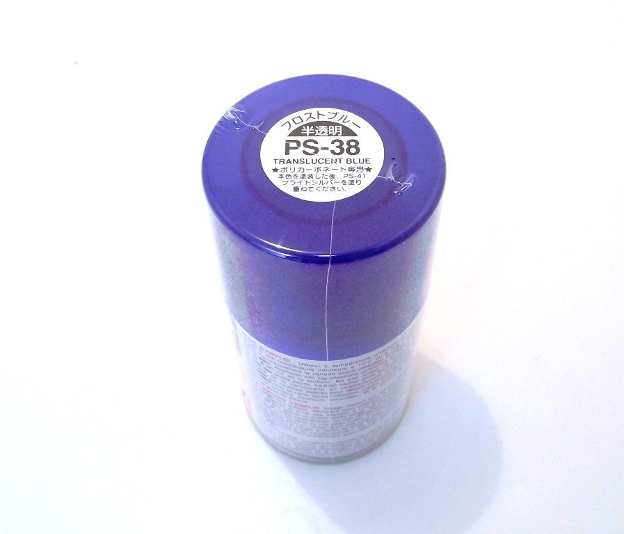 PS-38   TAMIYA POLYCARBONATE SPRAY PAINT TRANSLUCENT BLUE