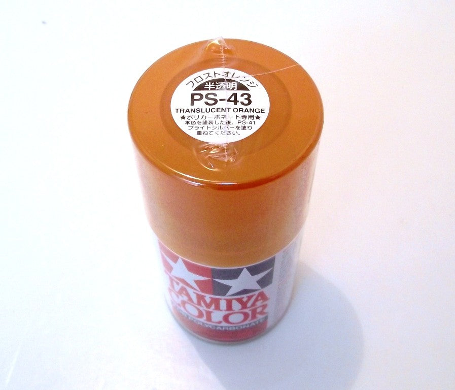 PS-43 TAMIYA POLYCARBONATE SPRAY PAINT  TRANSL ORANGE