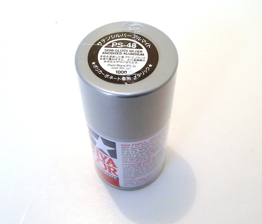 PS-48 TAMIYA POLYCARBONATE SPRAY PAINT MTLLC SILVER
