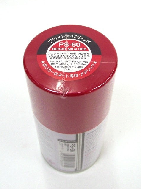 PS-60 TAMIYA POLYCARBONATE SPRAY PAINT  BRIGHT MICA RED
