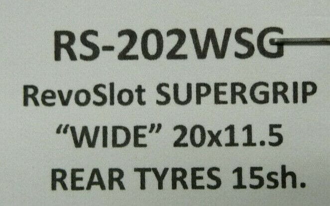 RevoSlot -  RS-202WSG RevoSlot SUPERGRIP WIDE 20x11.5 Rear Tyres 15sh