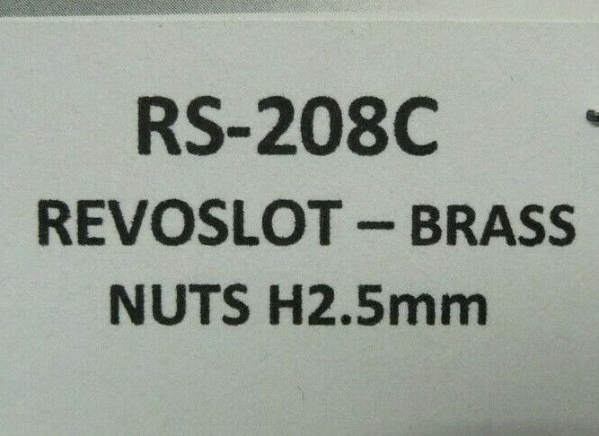 RevoSlot -  RS-208C RevoSlot Brass Nuts H2.5mm + Screws