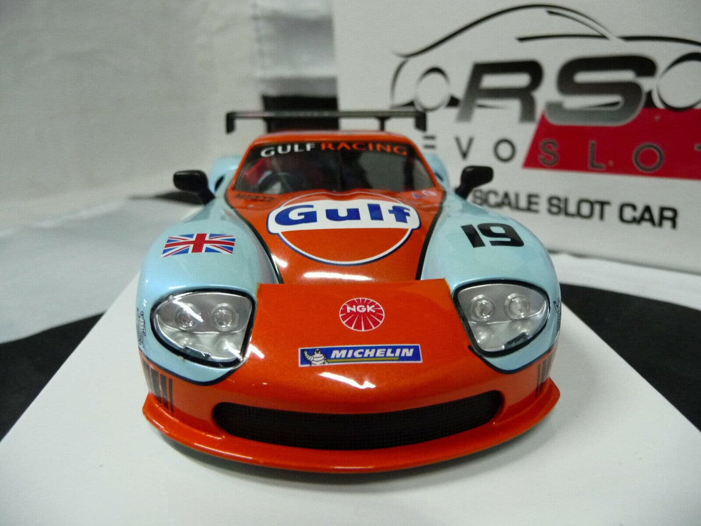 Revoslot -  1:32 RS0070 Marcos Gulf Racing No19 slot car also suits  Scalextric/Carrera