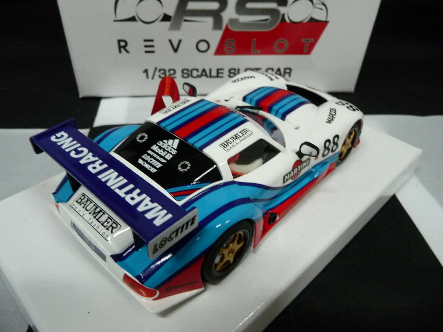 Revoslot -  1:32 RS0071 Marcos Martini Racing White No88 slot car also suits  Scalextric/Carrera