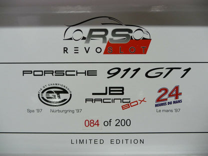 Revoslot -  RS0092 Porsche 911 GT1 3 Car Pack JB Racing suit Scaletric/Carrera