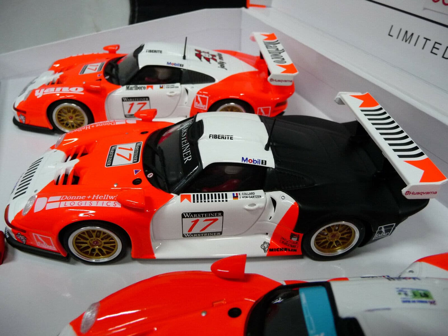 Revoslot -  RS0092 Porsche 911 GT1 3 Car Pack JB Racing suit Scaletric/Carrera