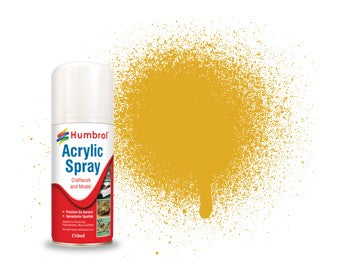 016 HUMBROL ACRYLIC SPRAY PAINT    GOLD 150ML