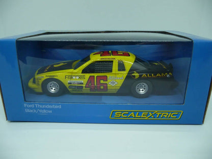 Scalextric -  C4088 1:32 FORD THUNDERBIRD YELLOW BLACK #46 Slot Car Suit Carrera