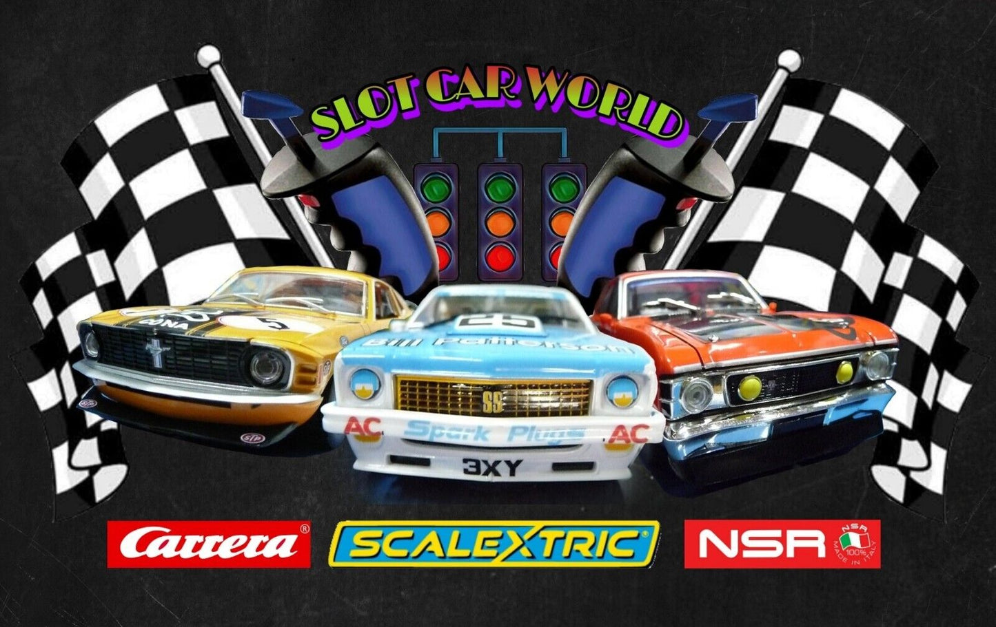 Scalextric -  C4263 1:32 Ford XY Falcon 1972 Bathurst Bryan Byrt Ford slot car also suits Carrera
