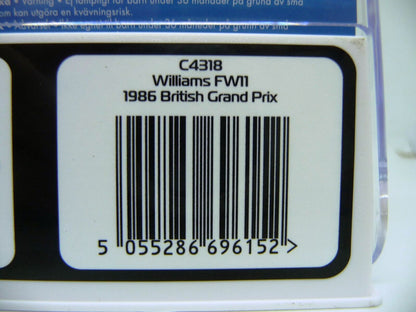 Scalextric -  C4318 Willams FW11 1986 British Grand Prix slot car also suits Carrera