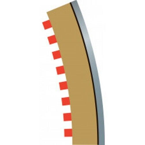 Scalextric -  C8224 Radius 3 Curve Outer Borders - 4 x 22.5 Degree