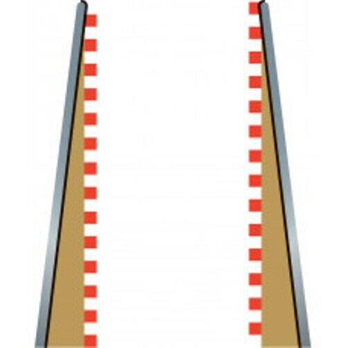 Scalextric -  C8233 Borders Lead in + Lead out - 2 x 350mm
