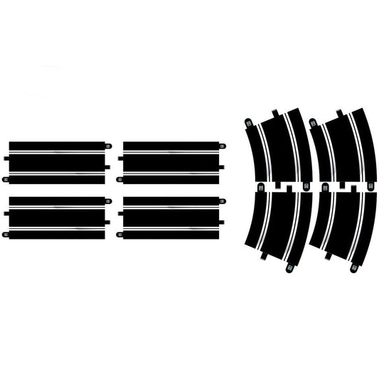 Scalextric -  C8556 TRACK EXTENSION PACK 7 - 4 X STRAIGHTS & 4 X R4 CURVES