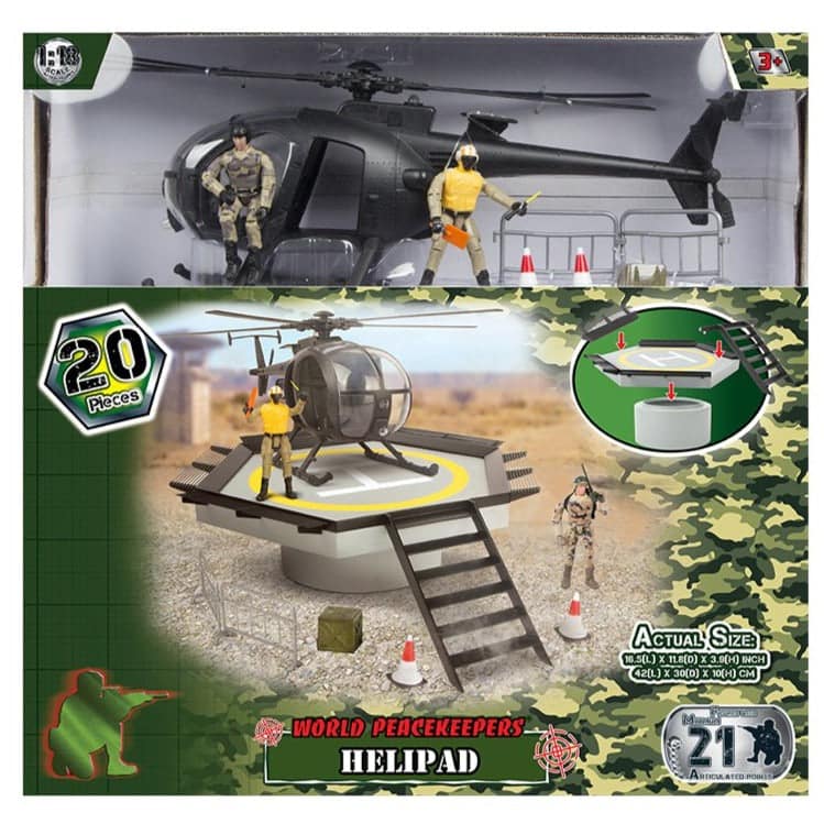 World Peacekeepers -  Helpad With Helicopter Playset