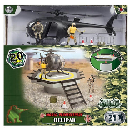 World Peacekeepers -  Helpad With Helicopter Playset