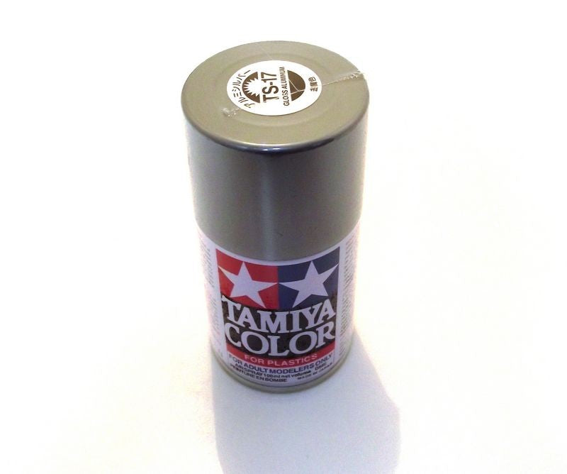 TS-17   TAMIYA ACRYLIC SPRAY PAINT  GLOSS ALUMINIUM