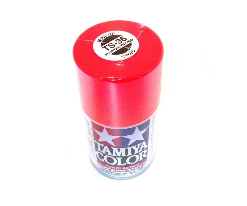 TS-36   TAMIYA ACRYLIC SPRAY PAINT  FLUORESCENT RED