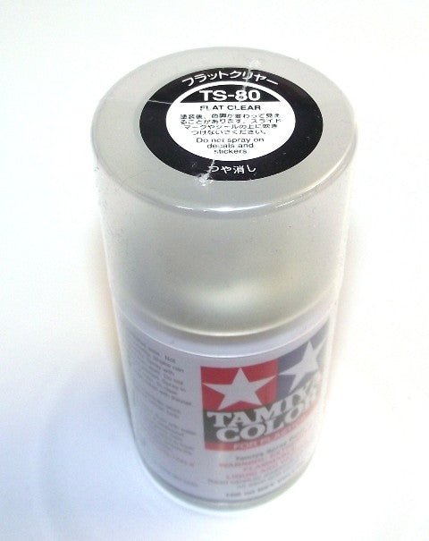 TS-80   TAMIYA ACRYLIC SPRAY PAINT  FLAT CLEAR