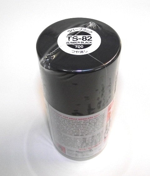 TS-82   TAMIYA ACRYLIC SPRAY PAINT  BLACK RUBBER