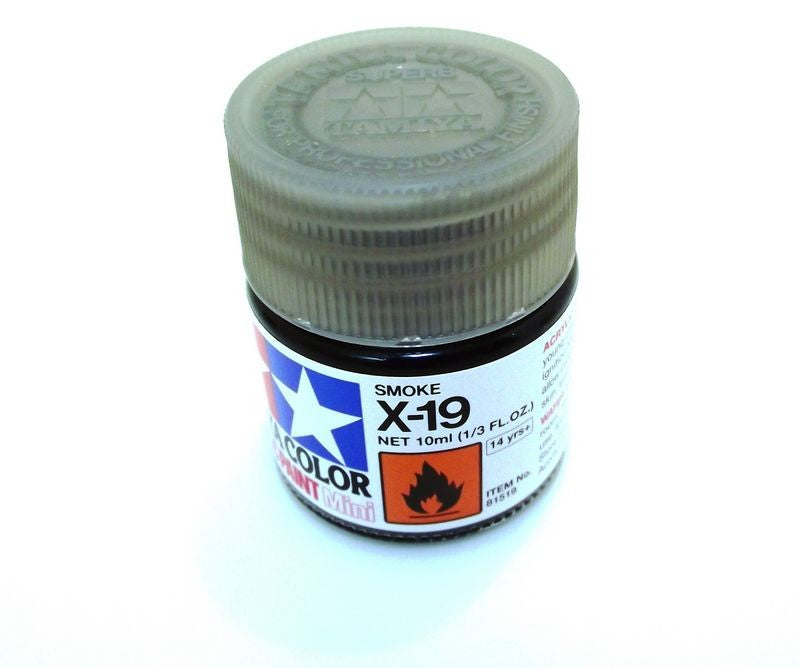 X-19   TAMIYA ACRYLIC PAINT SMOKE (GLOSS)