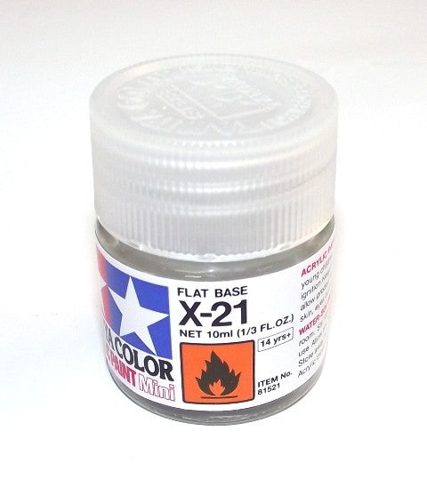 X-21   TAMIYA ACRYLIC PAINT FLAT BASE (GLOSS)