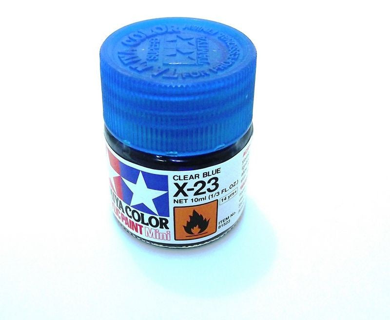 X-23   TAMIYA ACRYLIC PAINT CLEAR BLUE (GLOSS)