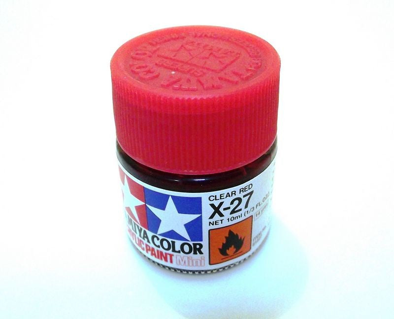 X-27   TAMIYA ACRYLIC PAINT CLEAR RED (GLOSS)