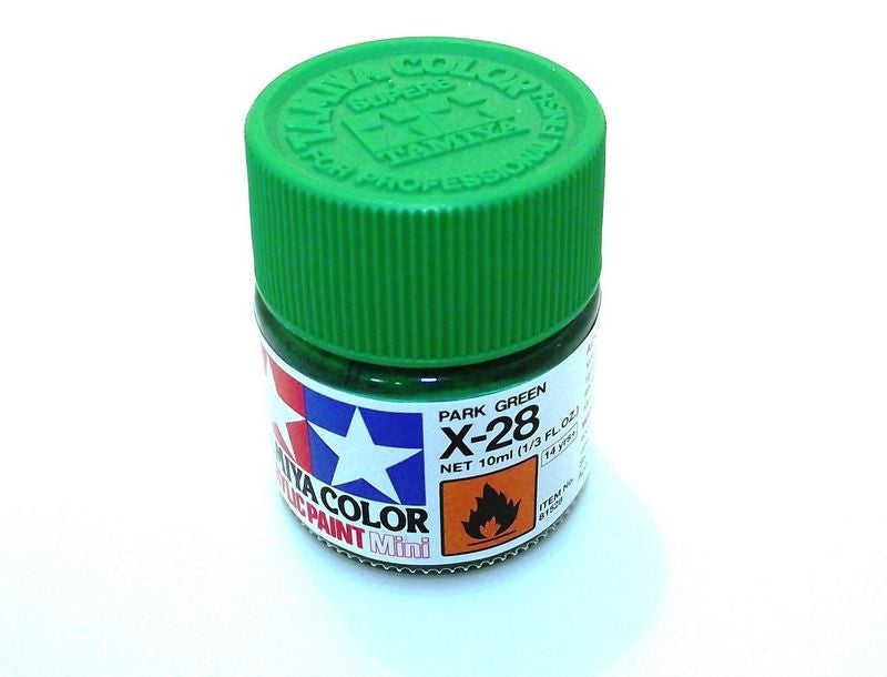 X-28   TAMIYA ACRYLIC PAINT PARK GREEN (GLOSS)