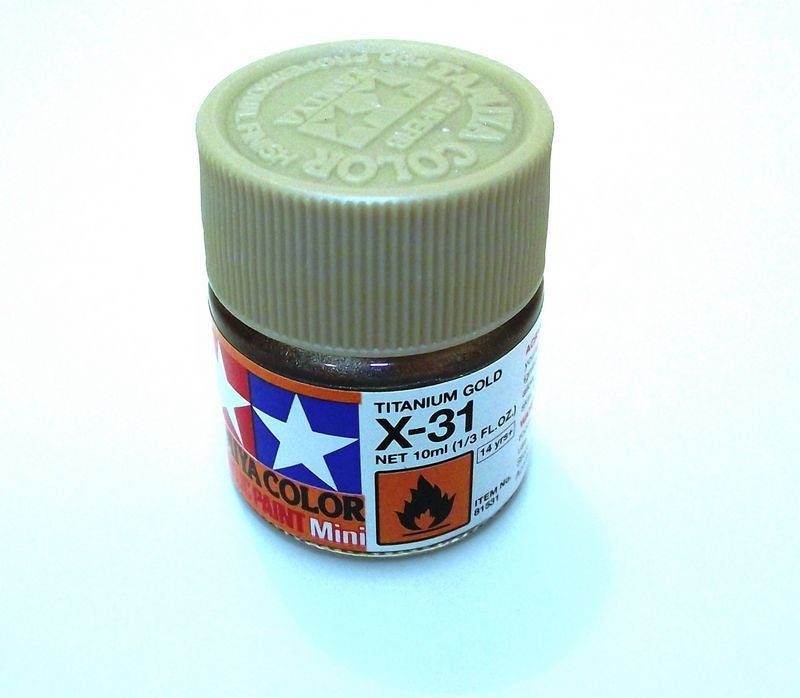 X-31   TAMIYA ACRYLIC PAINT TITANIUM GOLD (GLOSS)