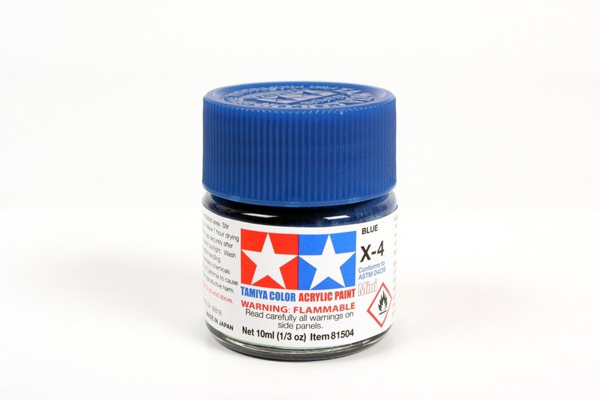 X-4   TAMIYA ACRYLIC PAINT BLUE (GLOSS)