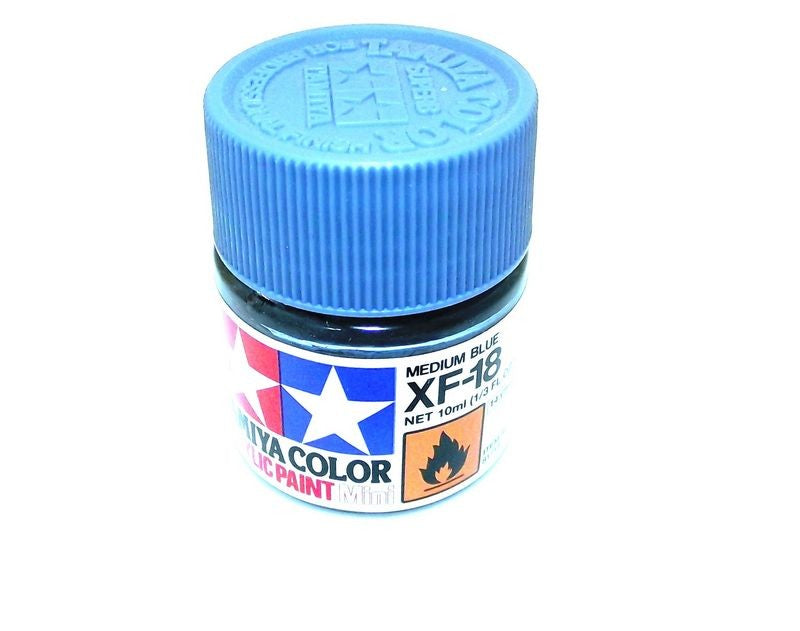 XF-18   TAMIYA ACRYLIC PAINT FLAT MEDIUM BLUE