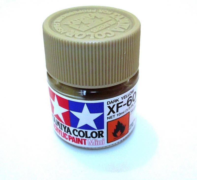 XF-60   TAMIYA ACRYLIC PAINT FLAT DARK YELLOW