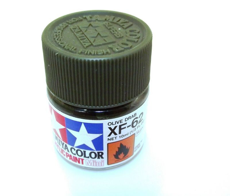 XF-62   TAMIYA ACRYLIC PAINT FLAT OLIVE DRAB