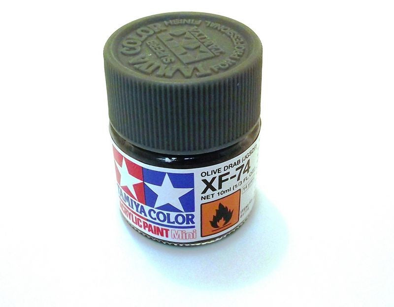 XF-74   TAMIYA ACRYLIC PAINT FLAT OLIVE DRAB