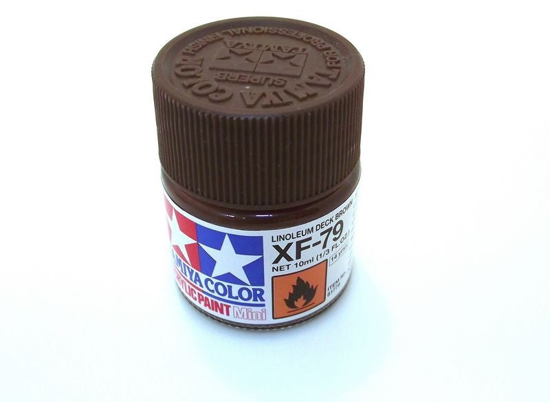 XF-79   TAMIYA ACRYLIC PAINT FLAT LINO D.BRWN