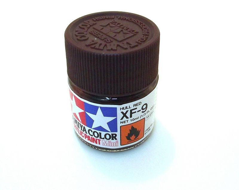 XF-9   TAMIYA ACRYLIC PAINT FLAT HULL RED