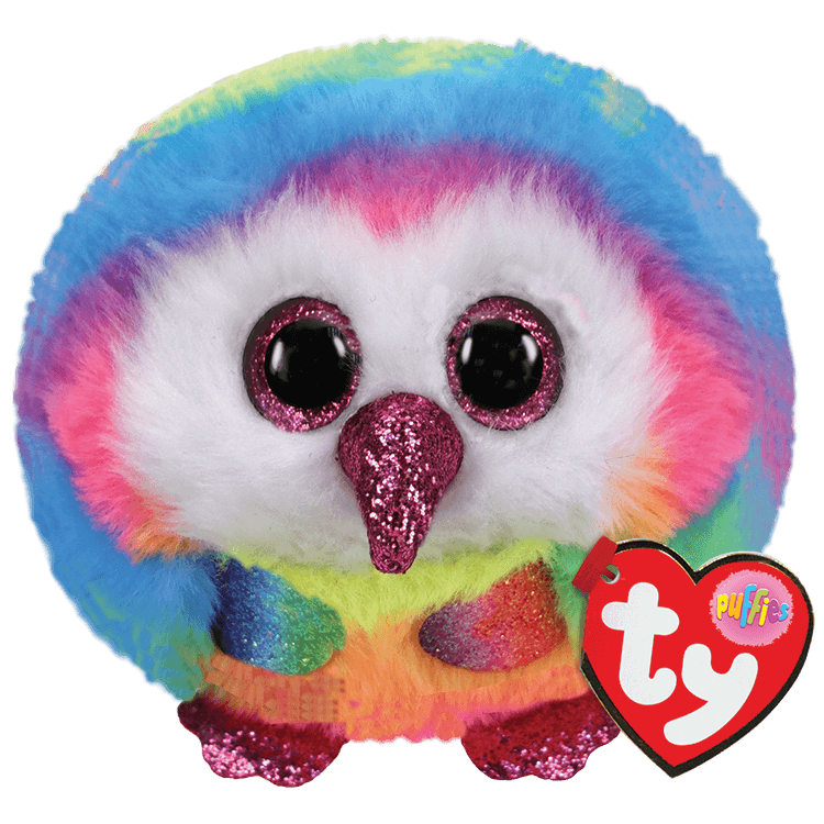 Ty Beanie Boos - Puffies - Owen - Multicolor Owl 10cm – Toys and Hobbys ...
