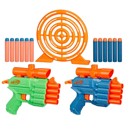 Nerf -  Elite 2.0 Face Off Target Set Includes 2 Toy Foam Dart Blasters & Target & 12 Nerf Elite Darts