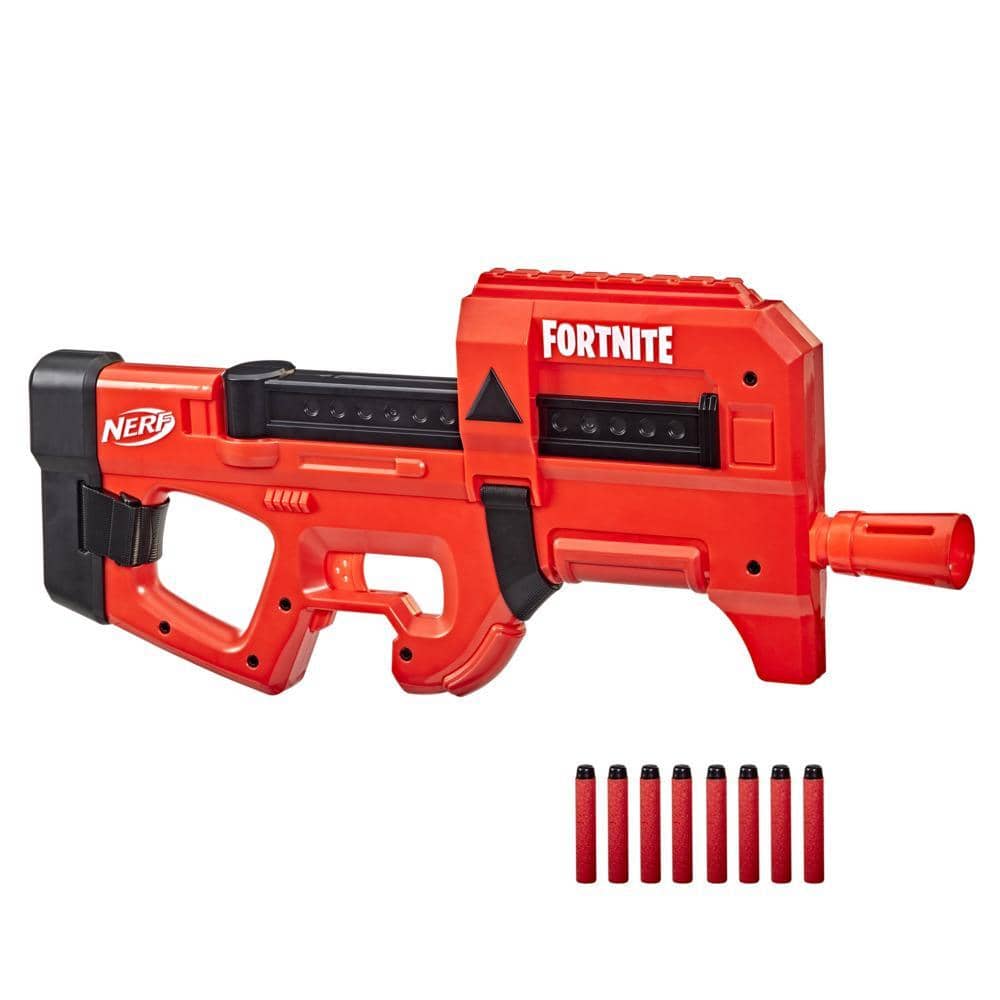 Nerf -  Fortnite Compact Smg Motorized Dart Blaster Ultra Red Wrap 8-dart Internal Clip Includes 8 Nerf Elite Foam Darts Hasbro