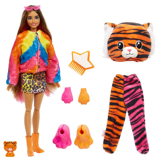 Barbie -  Cutie Reveal Chelsea Doll And Accessories Jungle Series Tiger-themed Small Doll Set